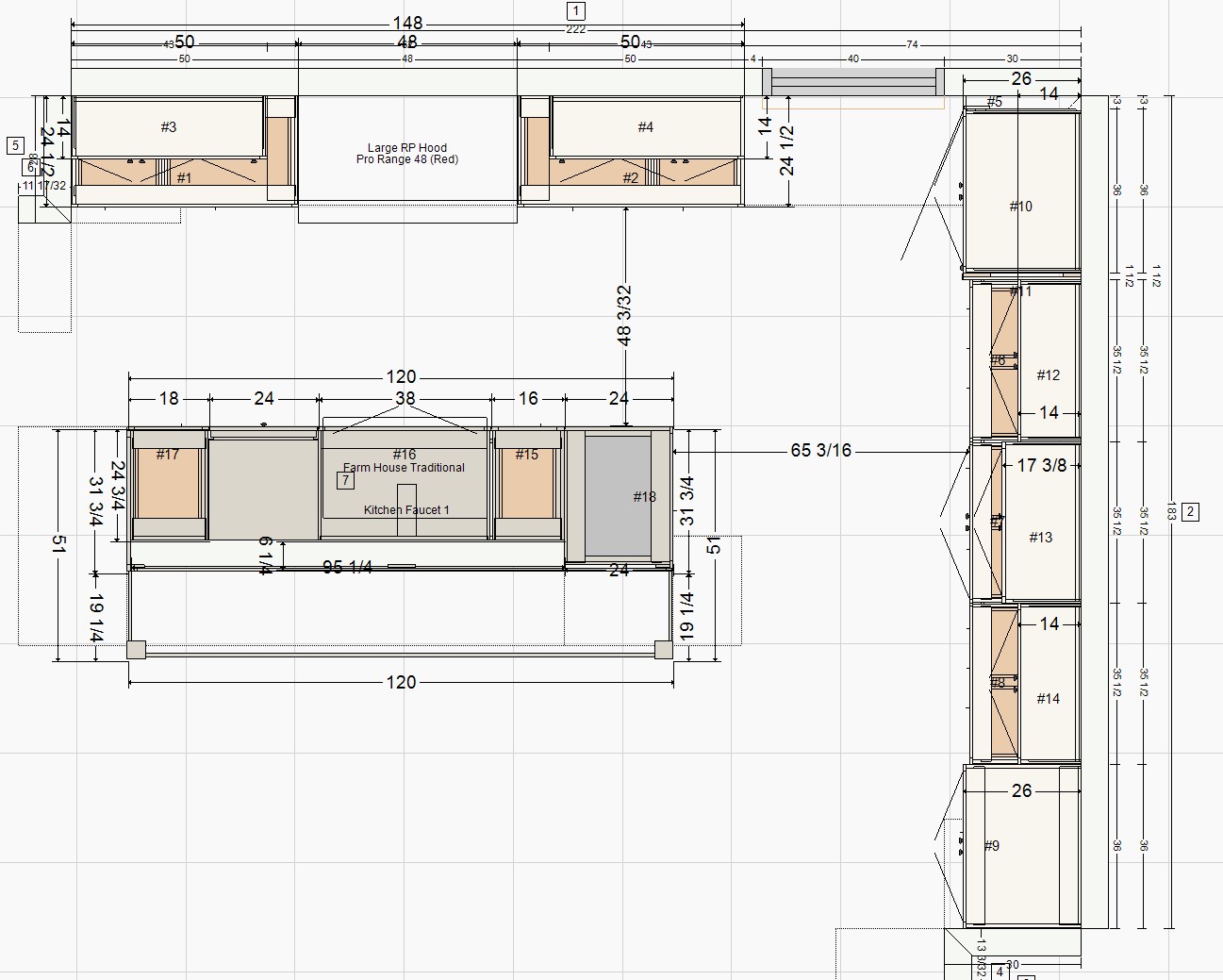 Floor plan + 3D rendering used in builder coordination